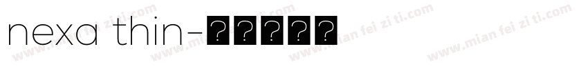 nexa thin字体转换